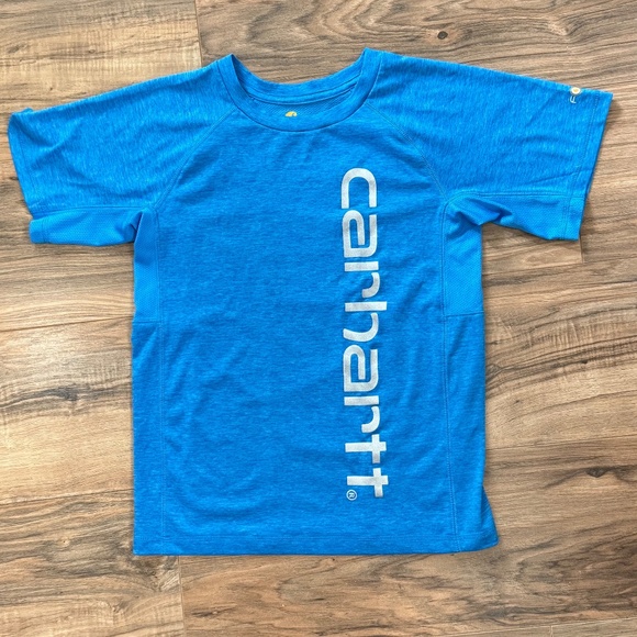 Carhartt Force Boys Blue Athletic Short Sleeve T-Shirt Size Small 8/10 - Picture 1 of 5